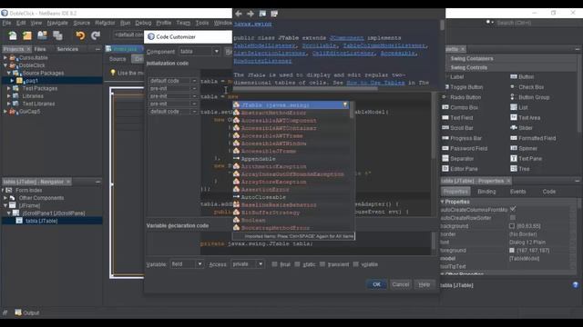Doble click en Java JTable NetBeans смотреть онлайн