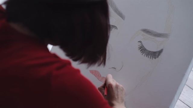 Портрет красивой девушки внутри. Космокот. Рисунок карандашом смотреть онлайн