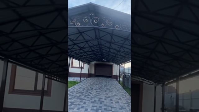 Авто навес двухскатный