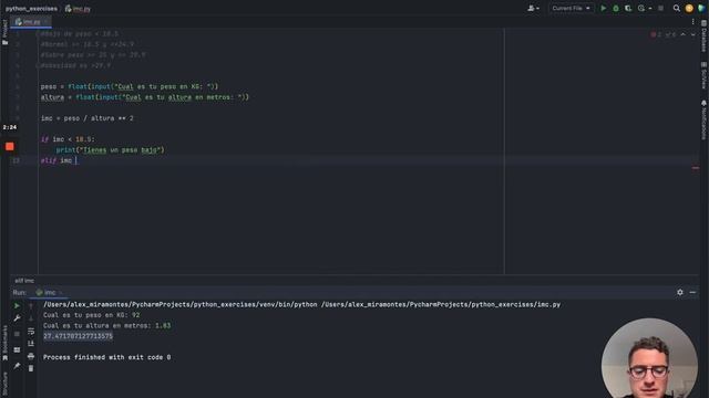 Descubre si tienes sobrepeso con Python | Ejercicios Python смотреть онлайн
