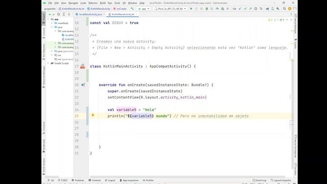 PMDM. Kotlin: tipos y variables смотреть онлайн