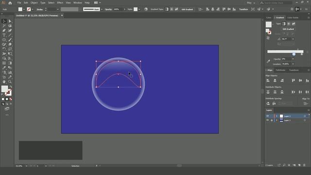 Пузыри в Adobe Illustrator смотреть онлайн