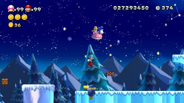 New Super Mario Bros U Deluxe Frosted Glacier 2 Star Coins - 2p смотреть онлайн