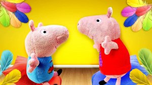 Мягкие игрушки: Свинка Пеппа и Джордж. СВИНКА ПОТЕРЯЛА ГОЛОС! — Что делать игрушкам?