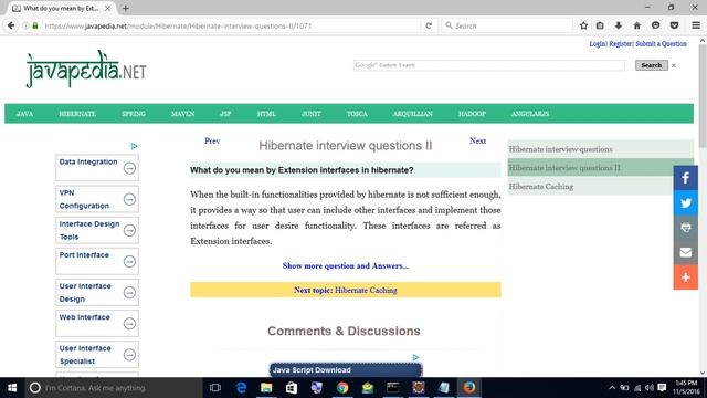 What do you mean by Extension interfaces in hibernate?
| javapedia.net смотреть онлайн