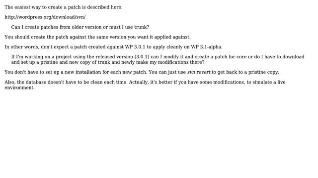 Wordpress: Easiest Way to Create a Patch for Submission to WordPress Core? (3 Solutions!!) смотреть онлайн