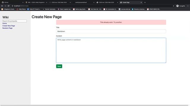 CS50 Web programming with Python and Java Script Project 1 wiki смотреть онлайн
