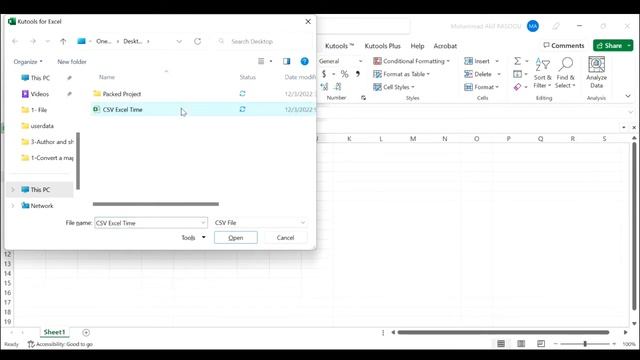 Import CSV File To Worksheet With VBA Code смотреть онлайн