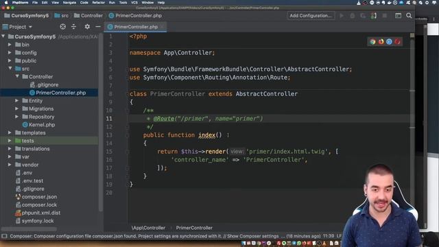 #07 - Como CREAR un CONTROLADOR en SYMFONY 5 desde el TERMINAL смотреть онлайн