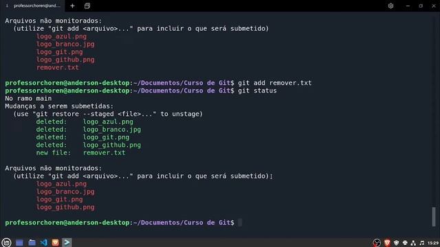 CURSO COMPLETO de Git e GitHub - Comando Git RM смотреть онлайн
