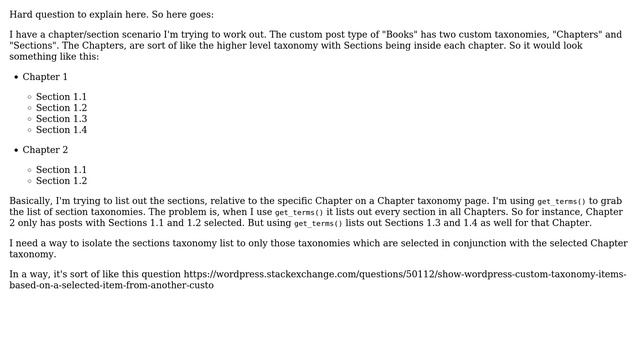 Wordpress: Show list of custom taxonomies when another taxonomy is selected смотреть онлайн