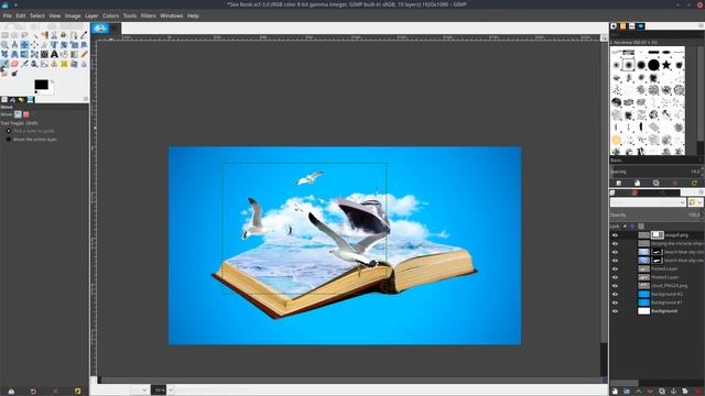 GIMP Sea Book Photo Manipulation [SpeedArt] смотреть онлайн