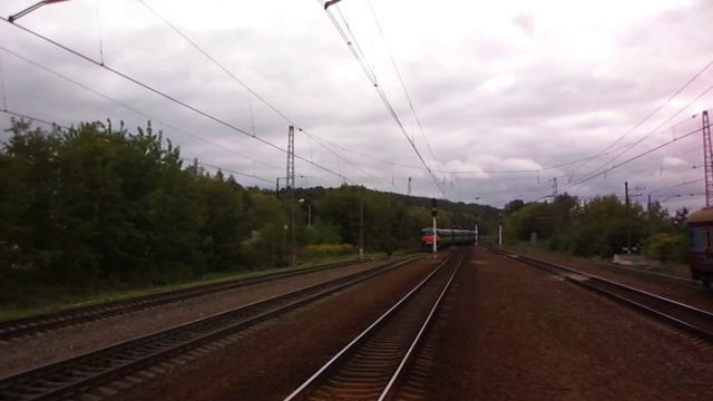 Петербуржский ретросостав ЭР2К-980 на станции Яхрома - 91 год электропоездам смотреть онлайн