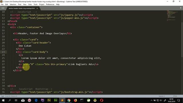 Bootstrap Cards 3 (Header - Footer) - Bootstrap Kartlar 3 (Üst bilgi - Alt bilgi) смотреть онлайн