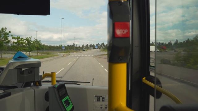Sweden, Stockholm, Bus 583 Ride From Märsta Station To Arlanda Airport Terminal 2