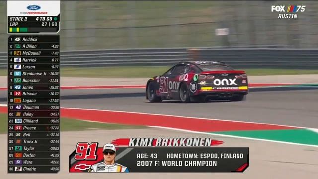KIMI RAIKKONEN MID RACE UPDATE - 2023 ECHOPARK GRAND PRIX NASCAR CUP SERIES AT COTA