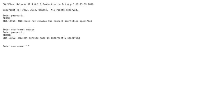 Databases: sqlplus works specifying the parameters but fails when using tnsnames.ora смотреть онлайн