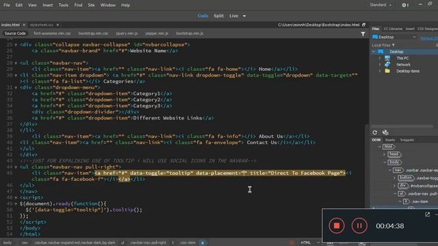 Tooltip in bootstrap 4 | Tooltip with jquery | Tooltip in html | bootstrap tutorial for beginners смотреть онлайн