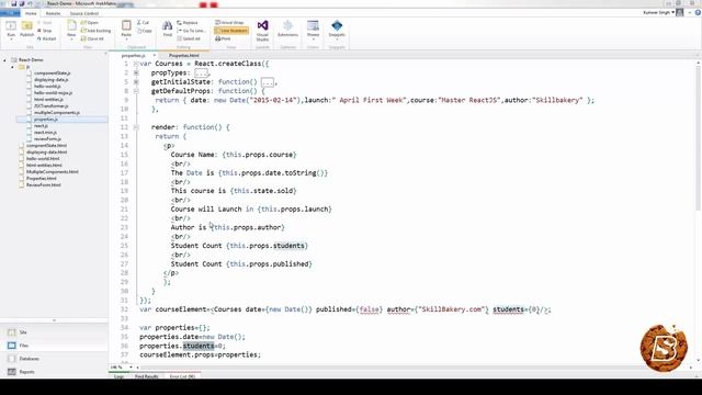 ReactJS: Working with Properties - Web Development смотреть онлайн