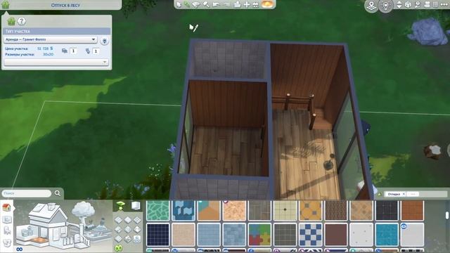 Современный дом в лесу // строительство симс 4 // NoCC смотреть онлайн