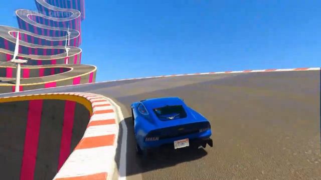 GTA V Spiderman Epic New Stunt Race! Mega Ramp Challenge | Crazy Car Racing смотреть онлайн