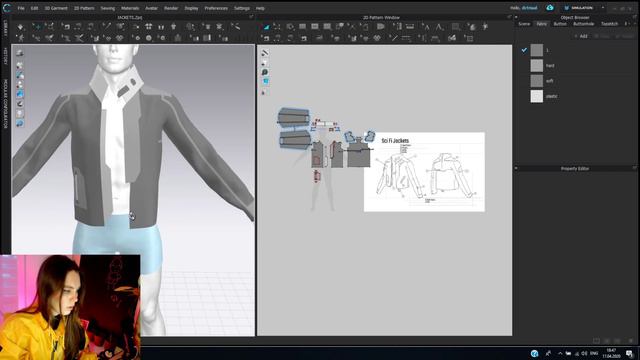 Marvelous designer stream. SCI FI JACKET/Перезалив смотреть онлайн
