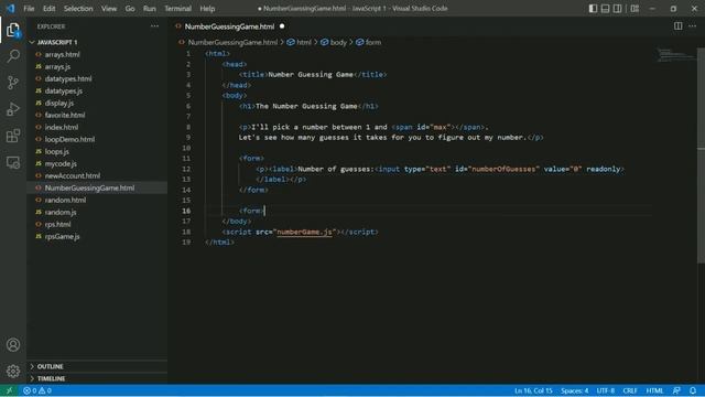 JS023 - JavaScript: The Number Guessing Game (part 1) смотреть онлайн