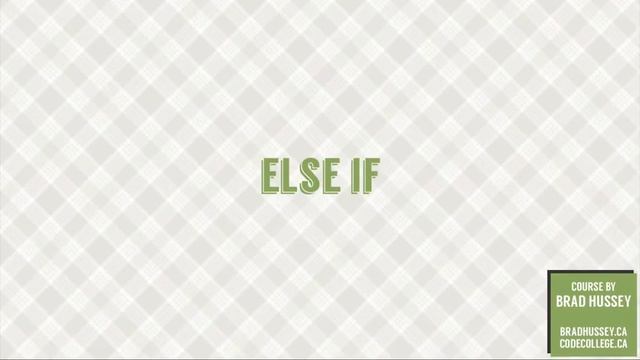 ELSE IF Statements смотреть онлайн