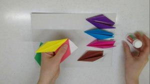 Цветик-семицветик из цветной бумаги