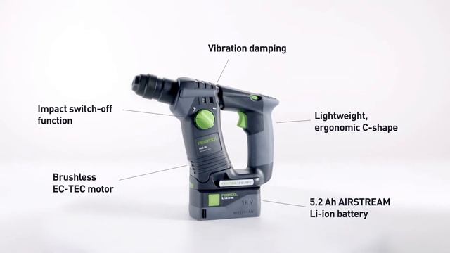 Festool BHC 18 Cordless Brushless SDS-Plus+ Hammer Drill смотреть онлайн