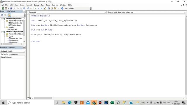 Insert bulk data into SQL using vba смотреть онлайн