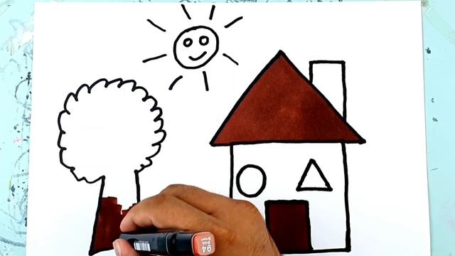 Easy home drawing for kids Легкий домашний рисунок для детей смотреть онлайн