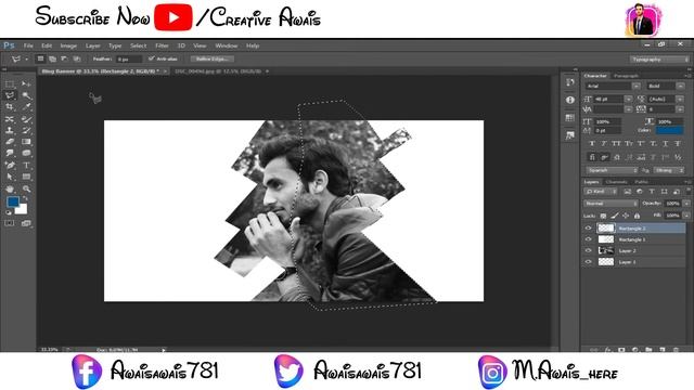 How to design Web Banner in Adobe Photoshop CS 6 Fast & Easy || Advance Photoshop tutorials смотреть онлайн
