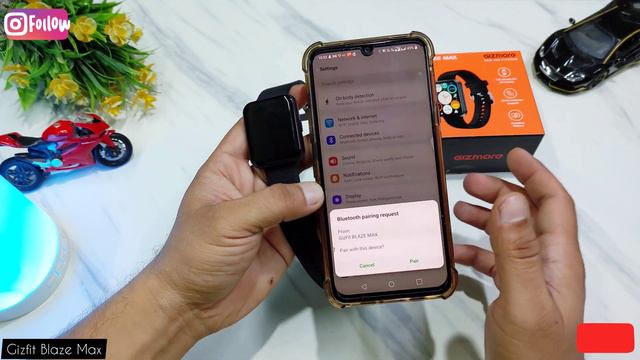 Gizmore Blaze Max How to connect / How to enable BT Calling/How to set day date time смотреть онлайн