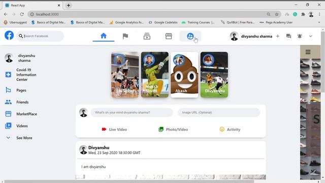React App -FB CLONE смотреть онлайн