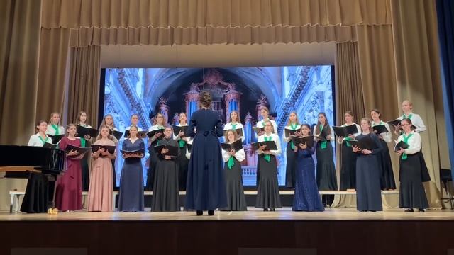 Экзамен по хоровому дирижированию Е.Петров «Во кузнице» , А.Гречанинов «Черёмуха» смотреть онлайн