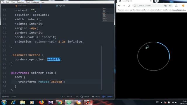 Pure CSS Loading Spinner Animation Using Only HTML and CSS смотреть онлайн