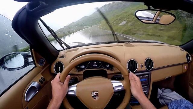 POV Porsche Boxster 987  Grossglockner Austria UNDER THE RAIN
