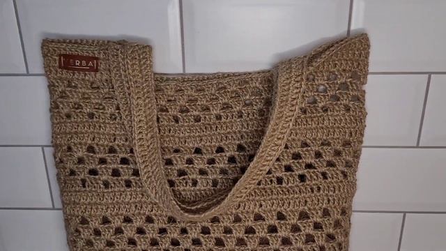 Пляжная сумка из джута своими руками?. Простой узор смотреть онлайн