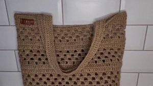 Пляжная сумка из джута своими руками?. Простой узор