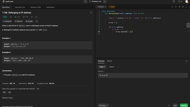 leetCode 1108 - Defanging an IP address: A Microsoft Journey смотреть онлайн