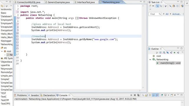 Networking Java- Resolve Host Names смотреть онлайн