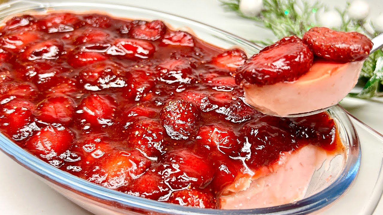 Вкусный домашний десерт, который я никогда не устаю есть. Без духовки! Никакого желатина! смотреть онлайн