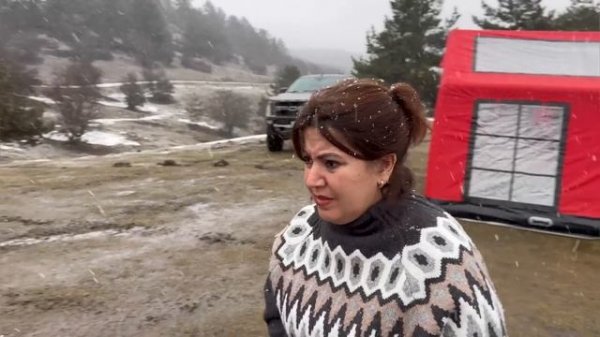 Yaylada24 saat kar kampi