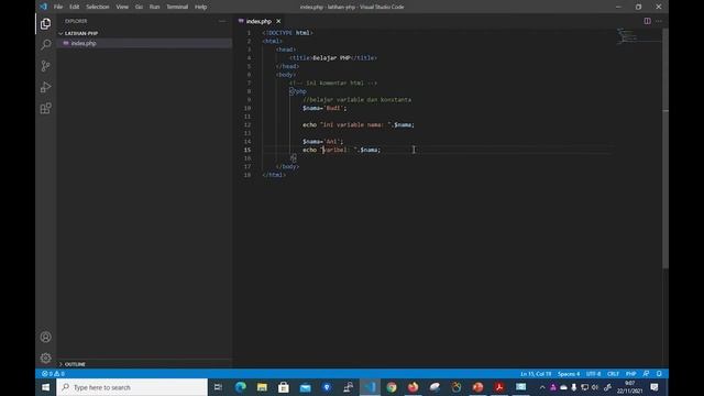 Tutorial PHP #Part 3: Variabel dan Konstanta смотреть онлайн