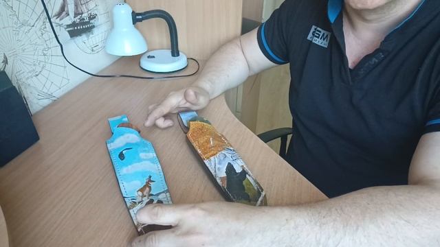 Ножи ручной работы. Обзор на ножи из стали м390 и ламинат. смотреть онлайн