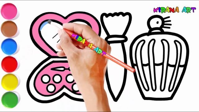 Drawing, Painting & Coloring Makeup Tools For Kids and Toddlers Kids Art смотреть онлайн