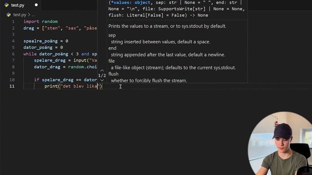 Hur skapar "Sten sax påse" i Python Tutorial смотреть онлайн