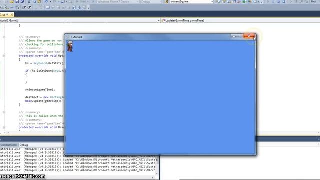 XNA 2D Animation with Keyboard Input смотреть онлайн
