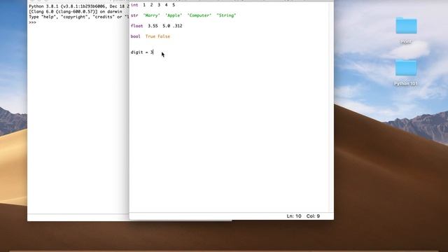 Python 101 #2 - Primitive types, declaring variables смотреть онлайн